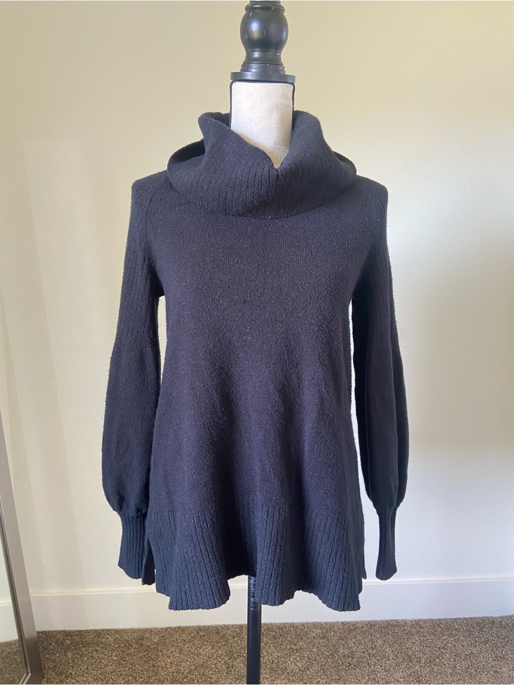 Anthropologie Black Turtleneck Sweater XS